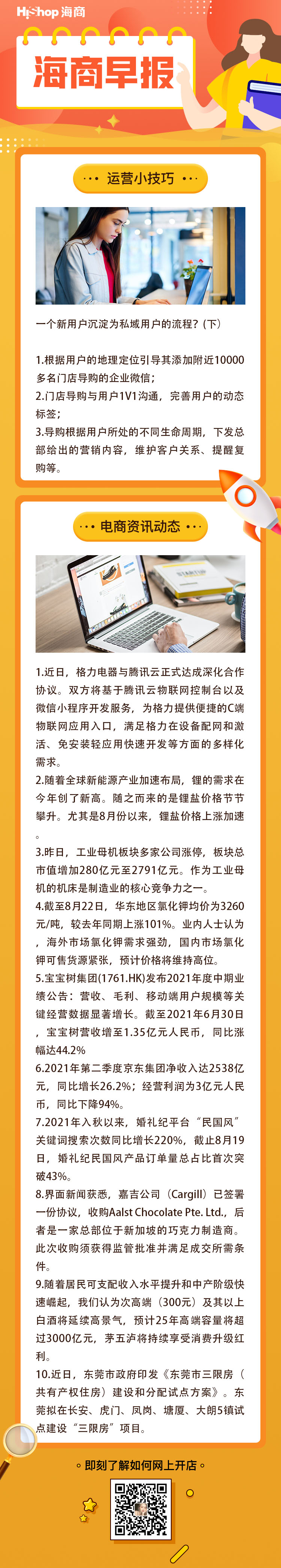 HiShop電商早報——2021年8月24日