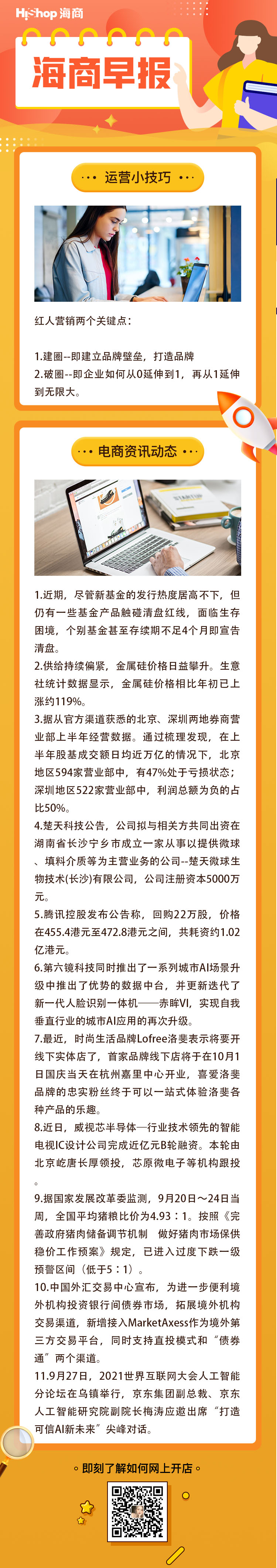 HiShop電商早報(bào)——2021年9月28日