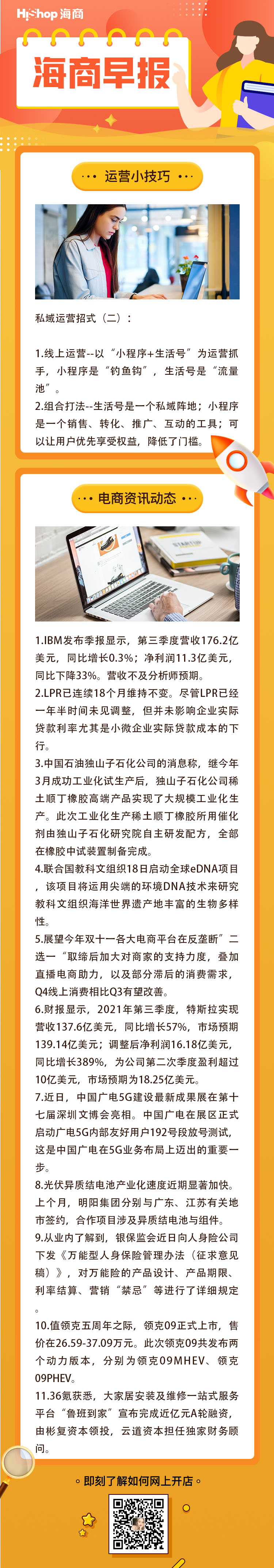 HiShop電商早報——2021年10月21日