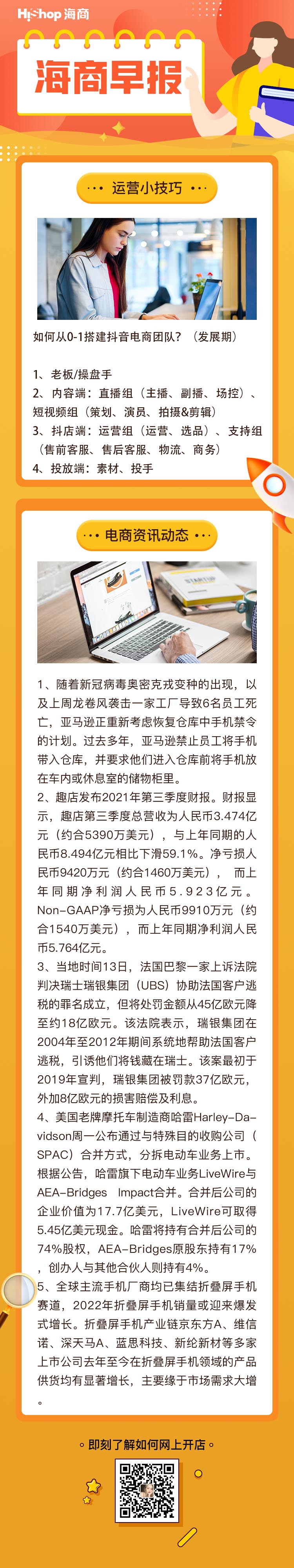 HiShop電商早報(bào)——2021年12月14日