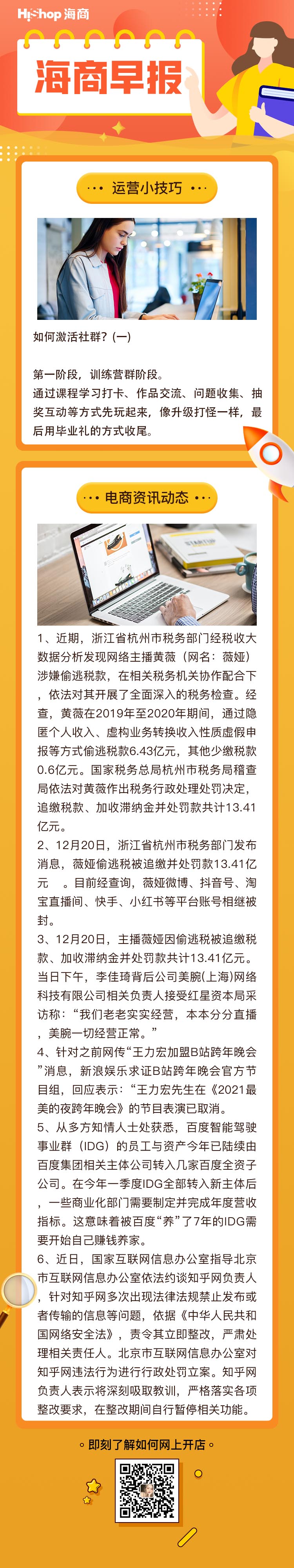 HiShop電商早報(bào)——2021年12月21日