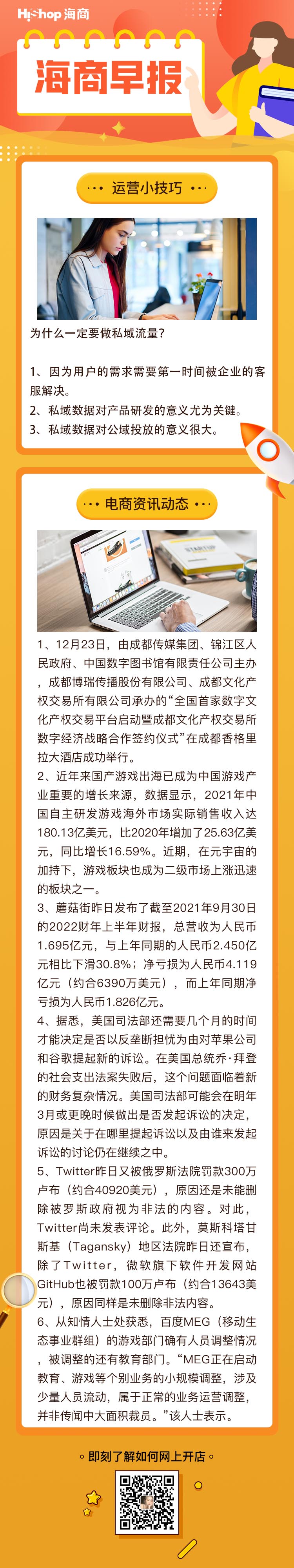 HiShop電商早報——2021年12月24日